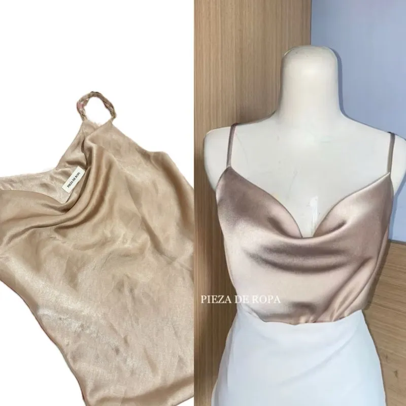 Tanktop Kamisol Satin LightBrown  photo 1