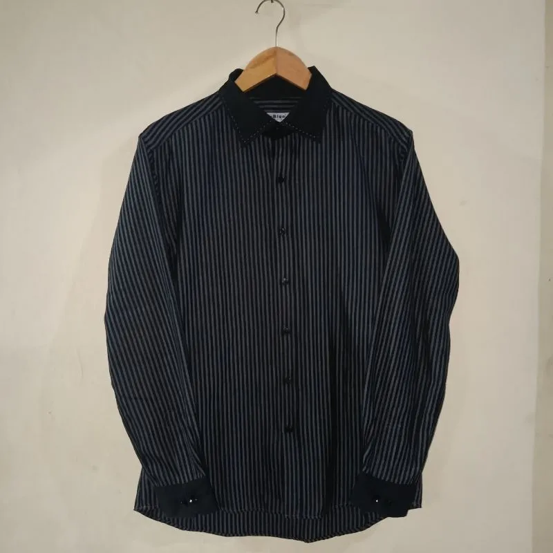 Indian Blue Kemeja Longsleeve Brand Casual Stripe photo 1