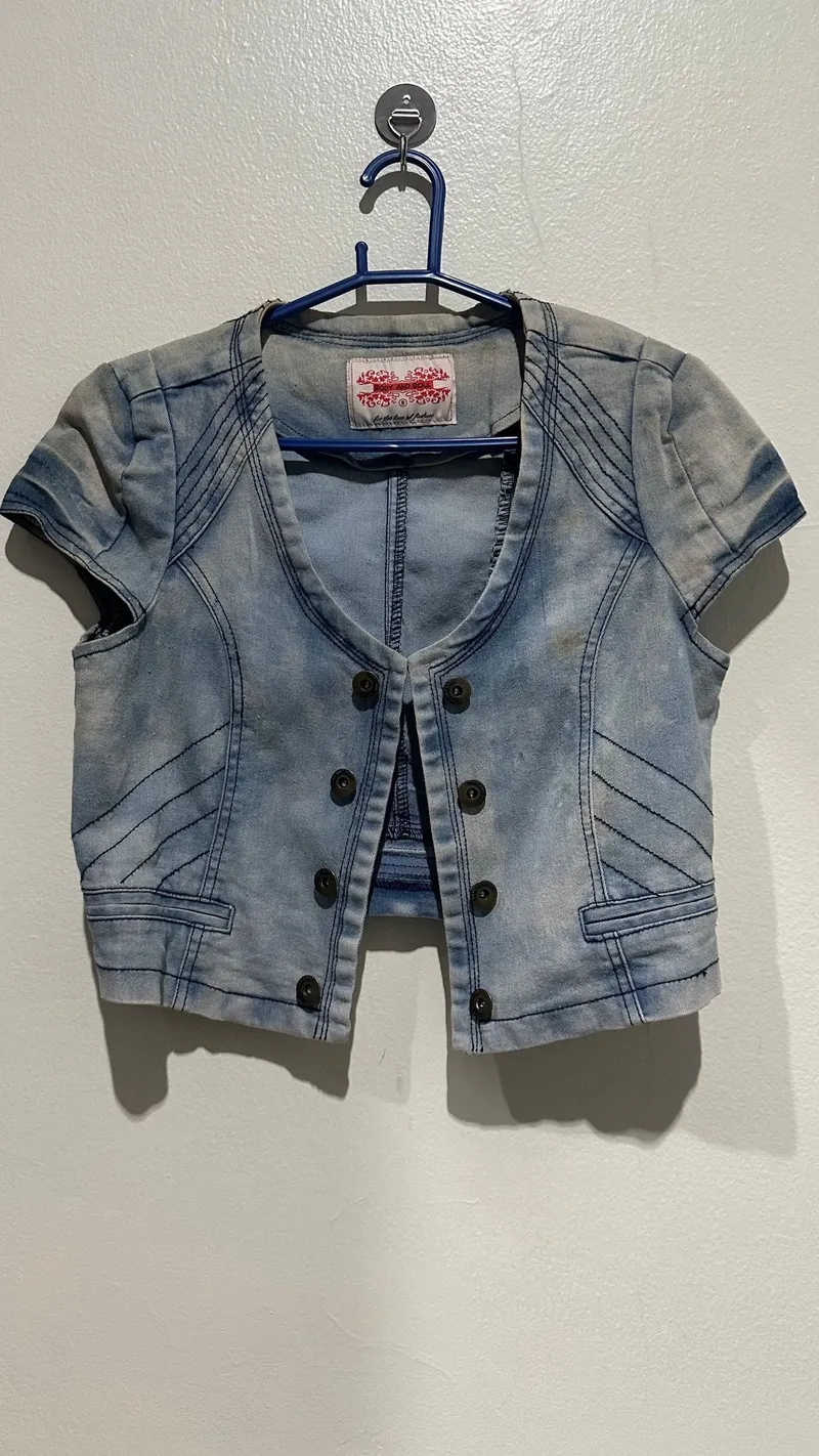 Casual Vest Wanita white blue photo 1