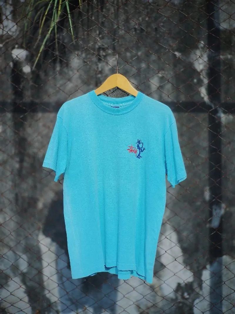 Vintage 90's Stussy Saxophon Big Logo Tee photo 1