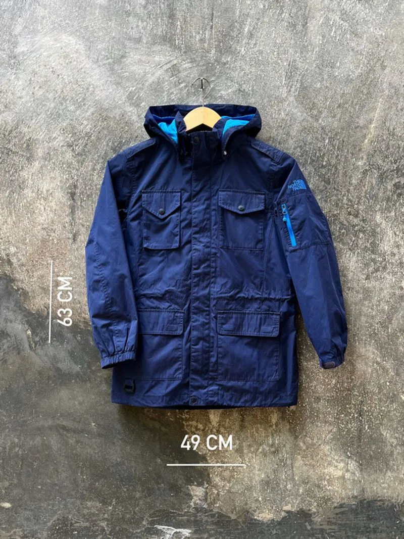 TNF Parka Jacket Navy Size Small photo 1