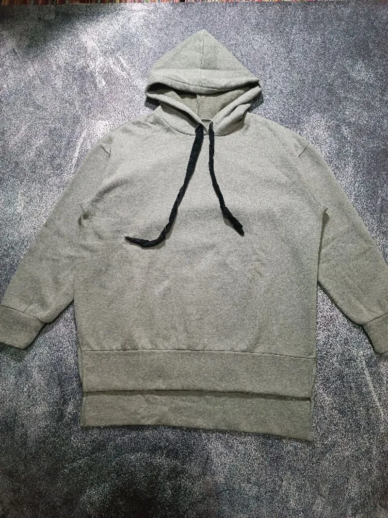 Oversized Layer Hem Hoodie Streetwear Korean Style Size XXL photo 1