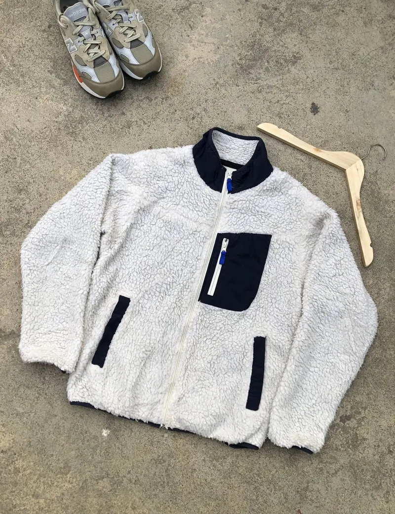 Vintage Casual Hoody Pria white navy photo 1
