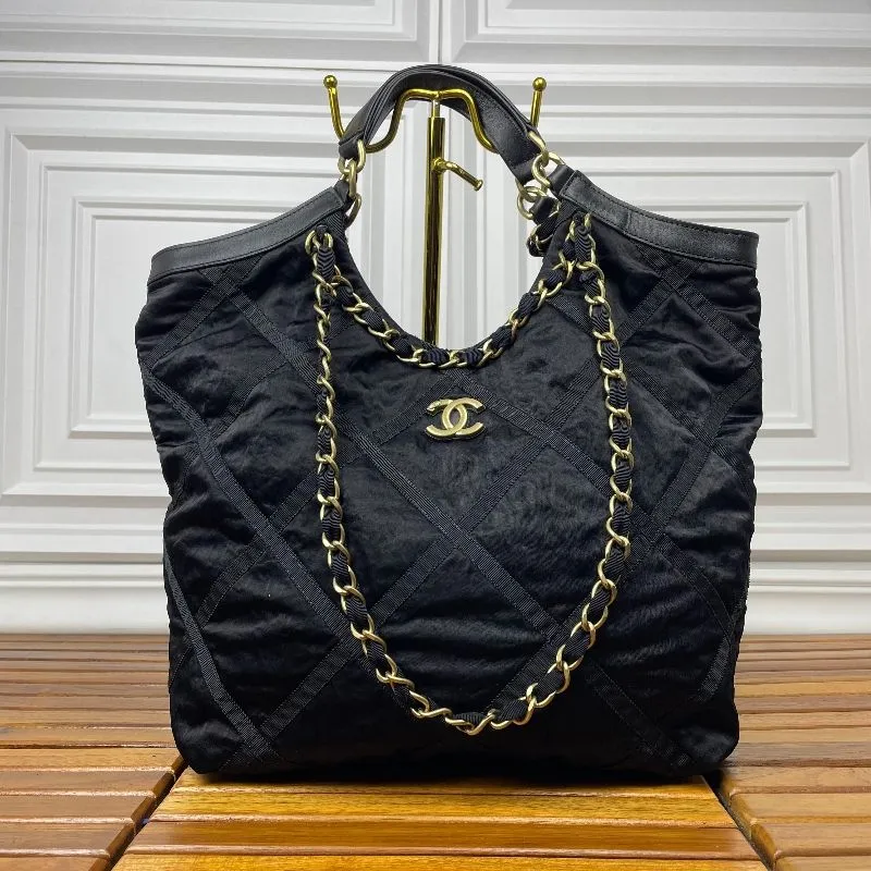 Chanel Maxi Shopping Bag Nylon With Grosgrain Black photo 1