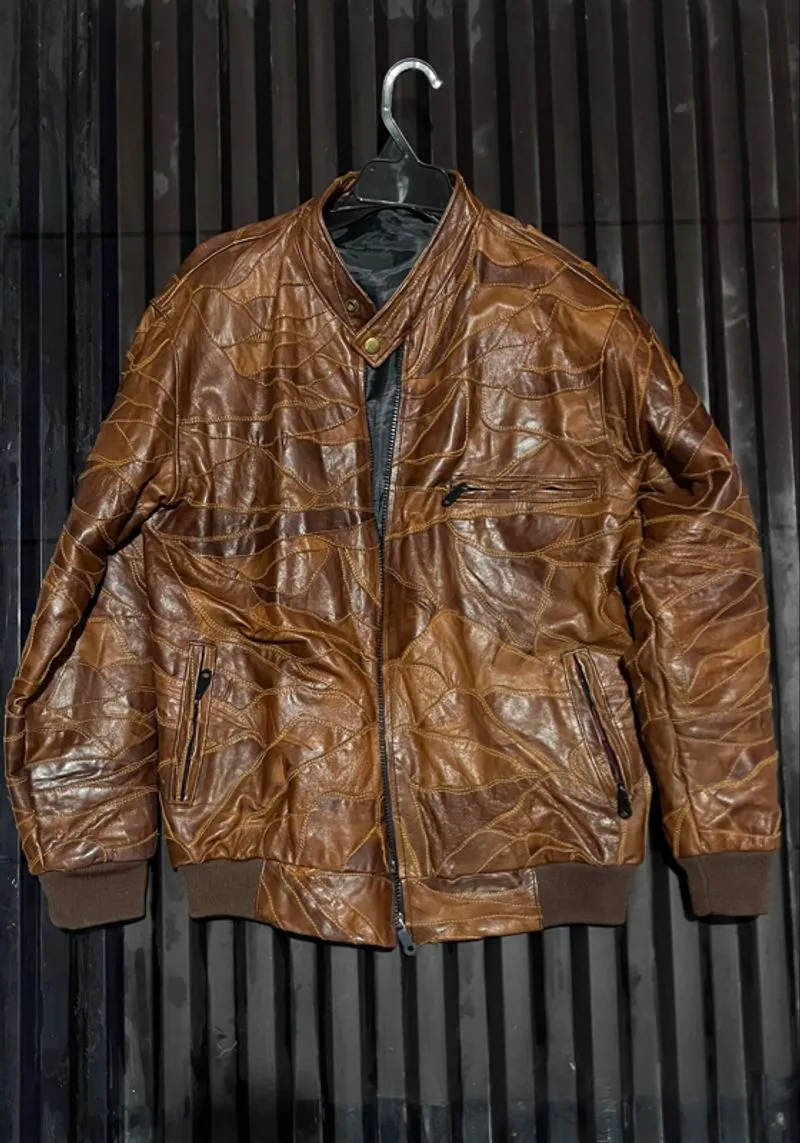 Leather Bomber Jacket photo 1