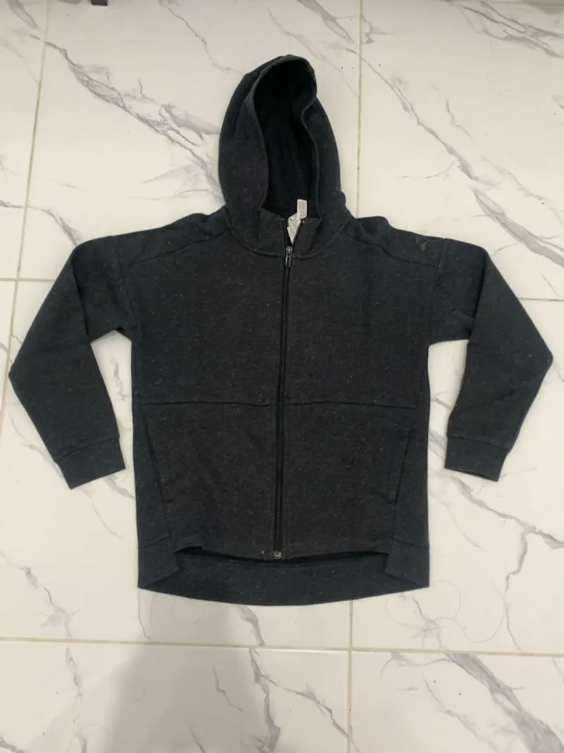 adidas black cotton running jacket  photo 1
