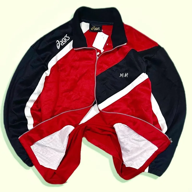 Asics Vintage Sportswear Bomber jacket Pria white red photo 1