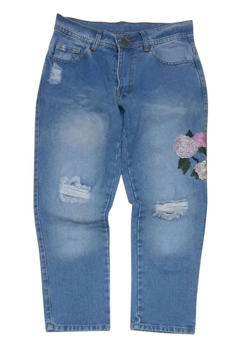boot cut ripped jeans preloved  photo 1