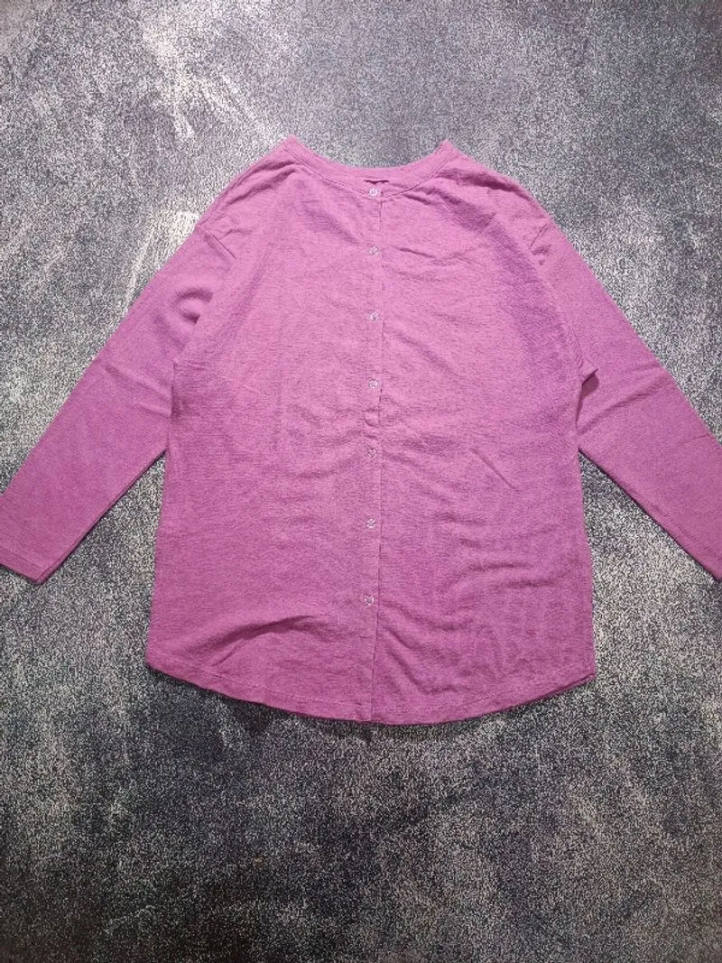 LEPSIM CARDIGAN RAJUT BASIC PURPLE MAUVE SIZE M - L photo 1