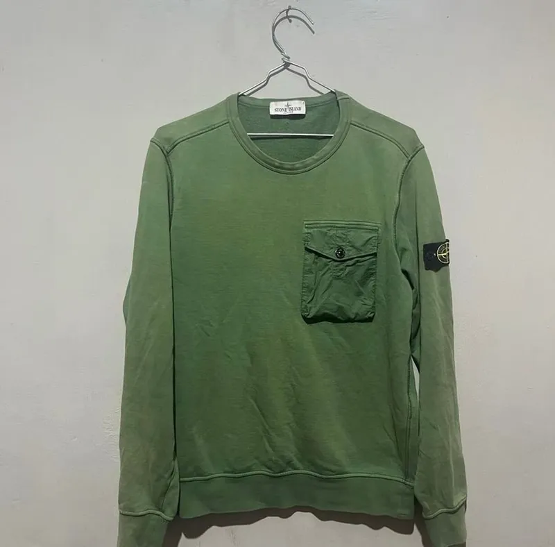 Stone Island Casual Sweater Pria green photo 1