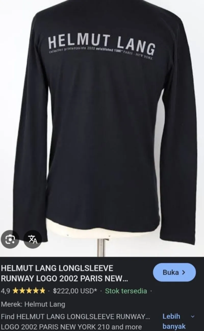 HELMUT LANG Archive Black A/W2002 Longsleeve - Preloved