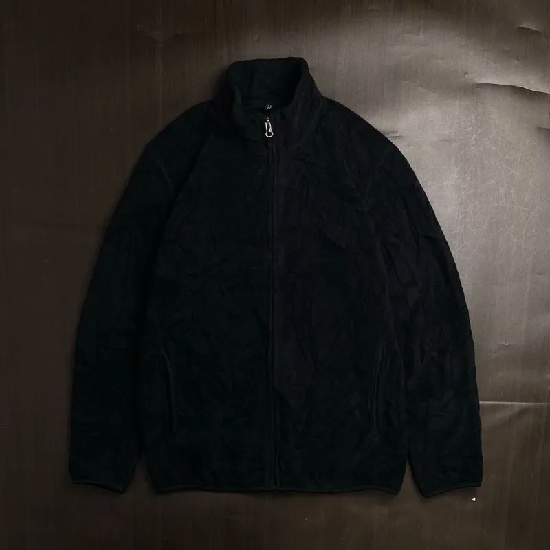 UNIQLO FLEECE FULL ZIP BLACK Preloved
