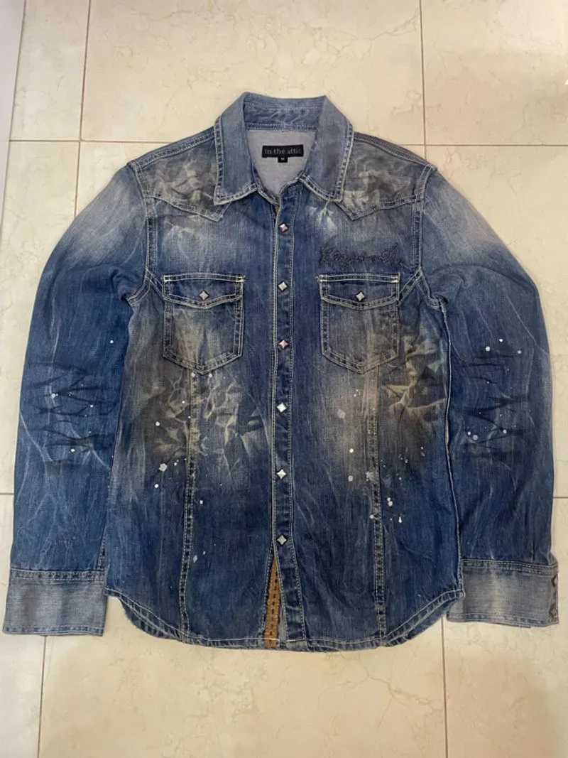 In The Attic Denim Shirt faded look photo 1