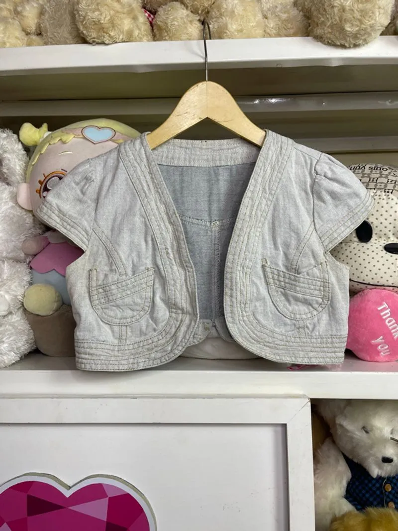 outher crop denim jeans photo 1