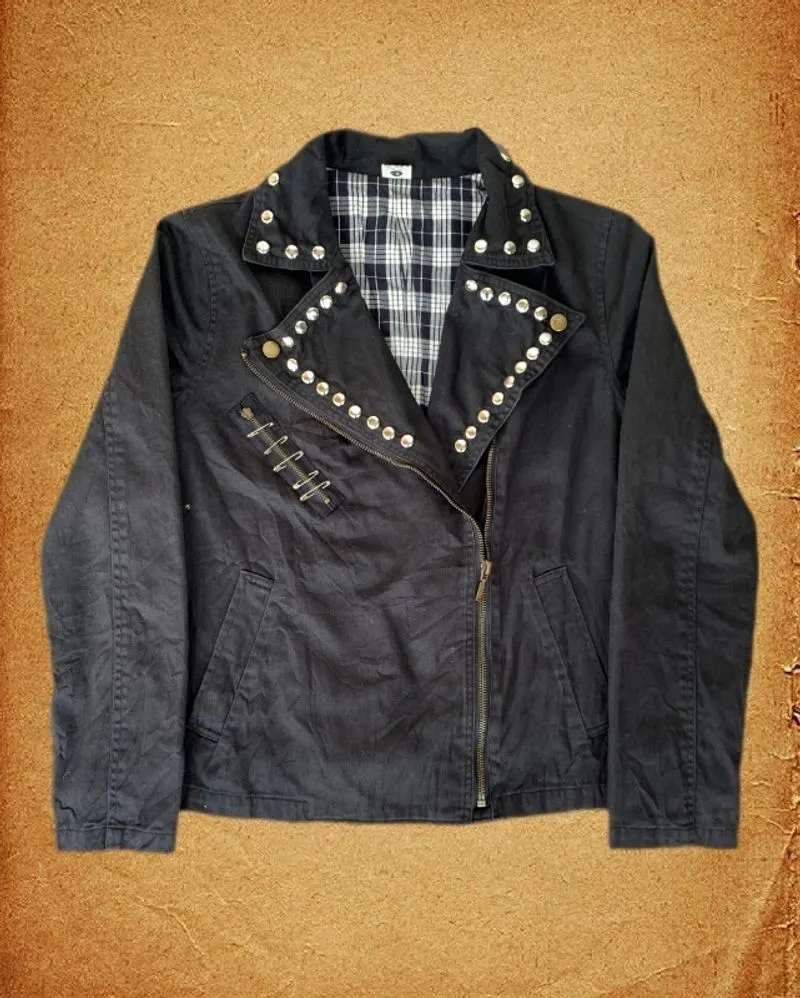 studded ramones jeans jacket photo 1