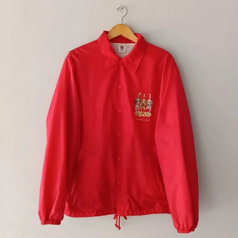Streetwear Sportswear Windbreaker Pria red photo 1