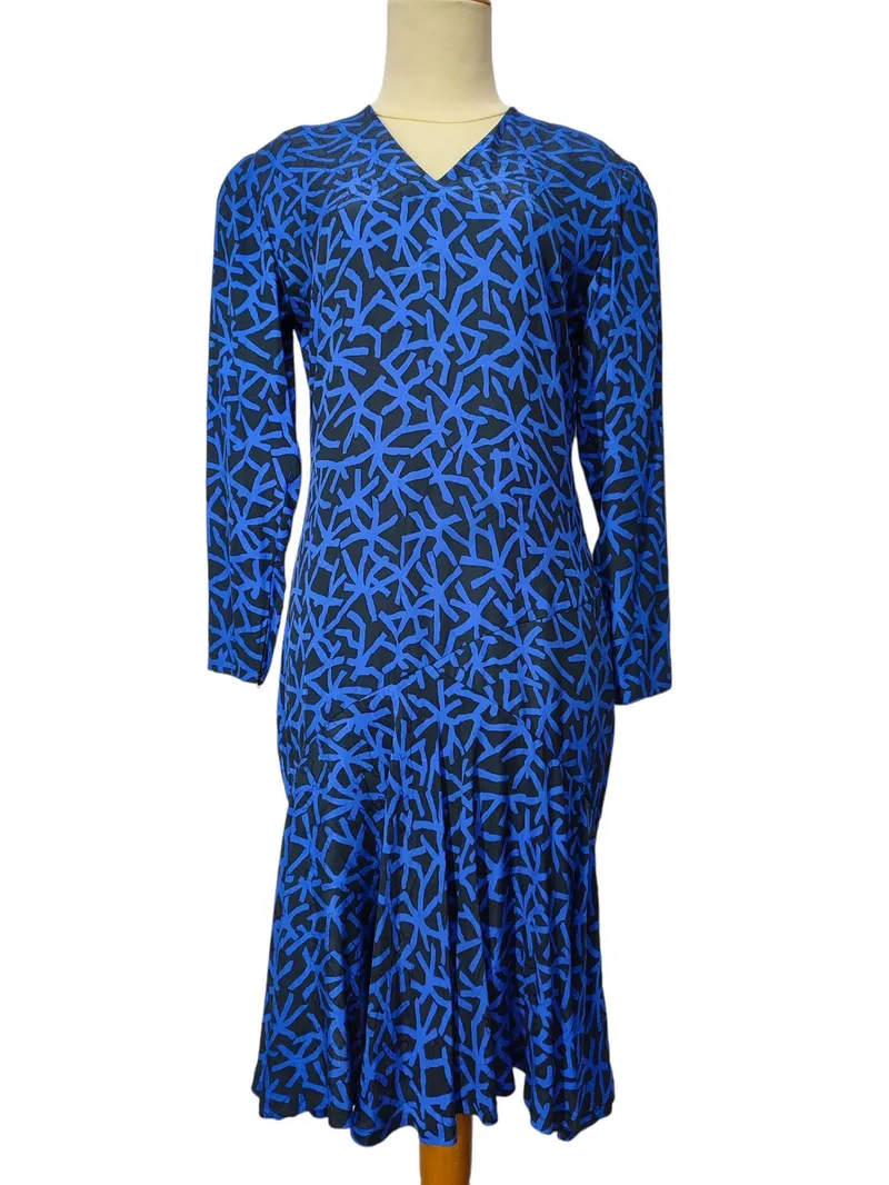 Dior Midi dress Wanita black blue photo 1
