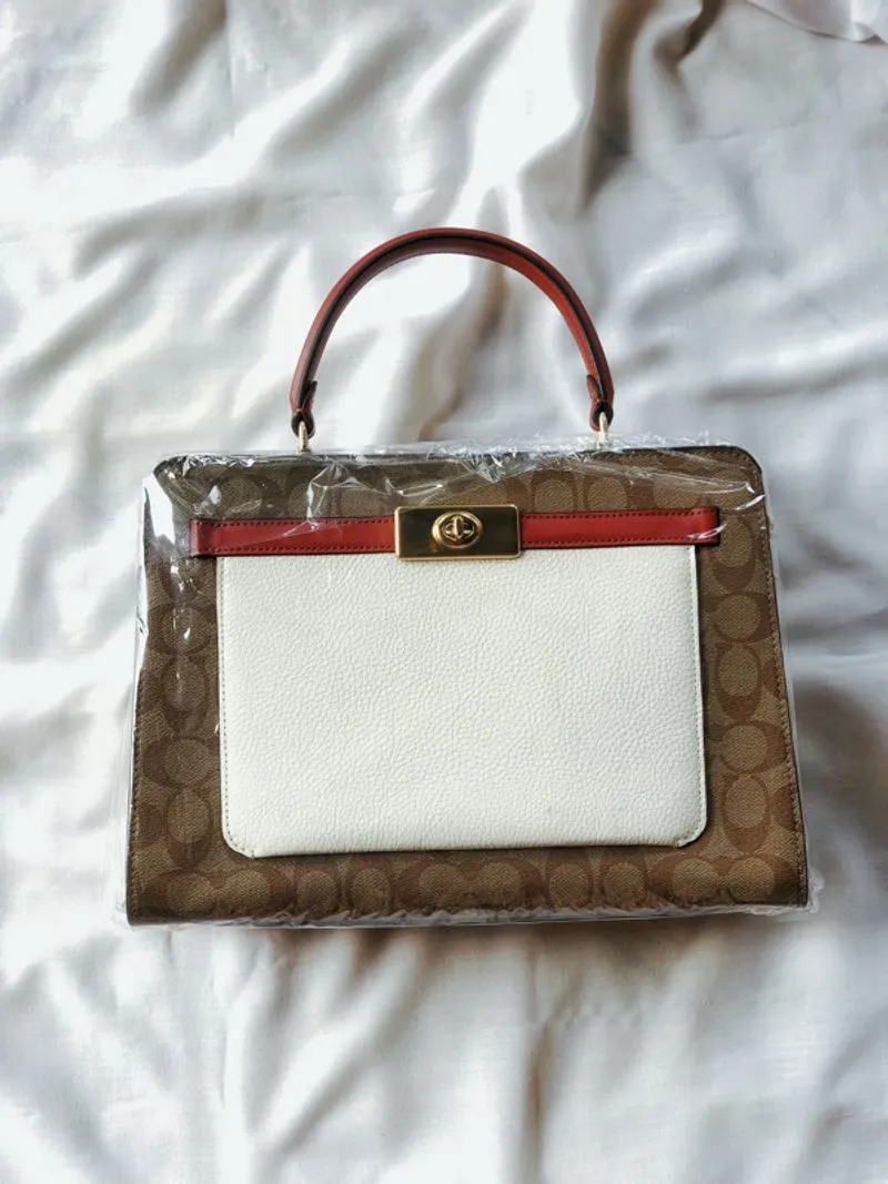 Tas Coach Lane Carryall bag in colorblock signature canvas  photo 1