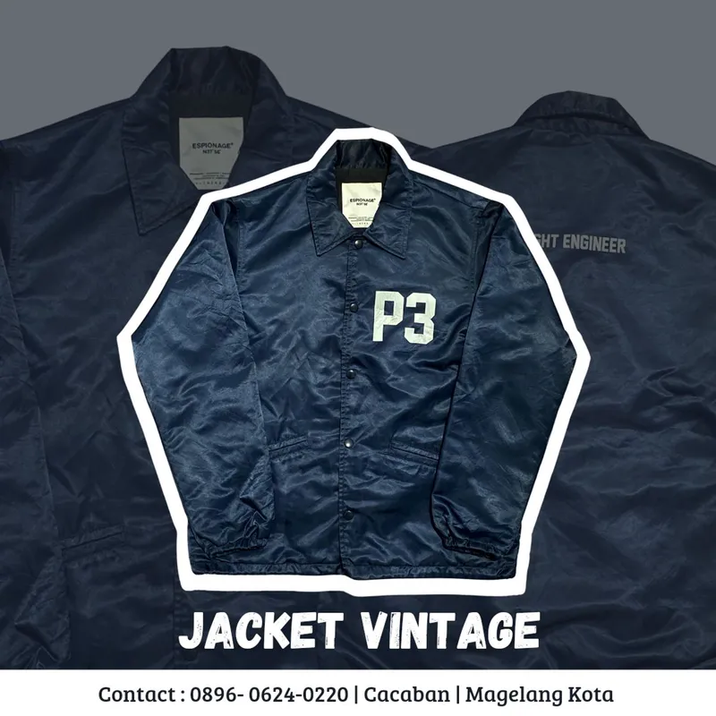 Casual Windbreaker Pria navy photo 1