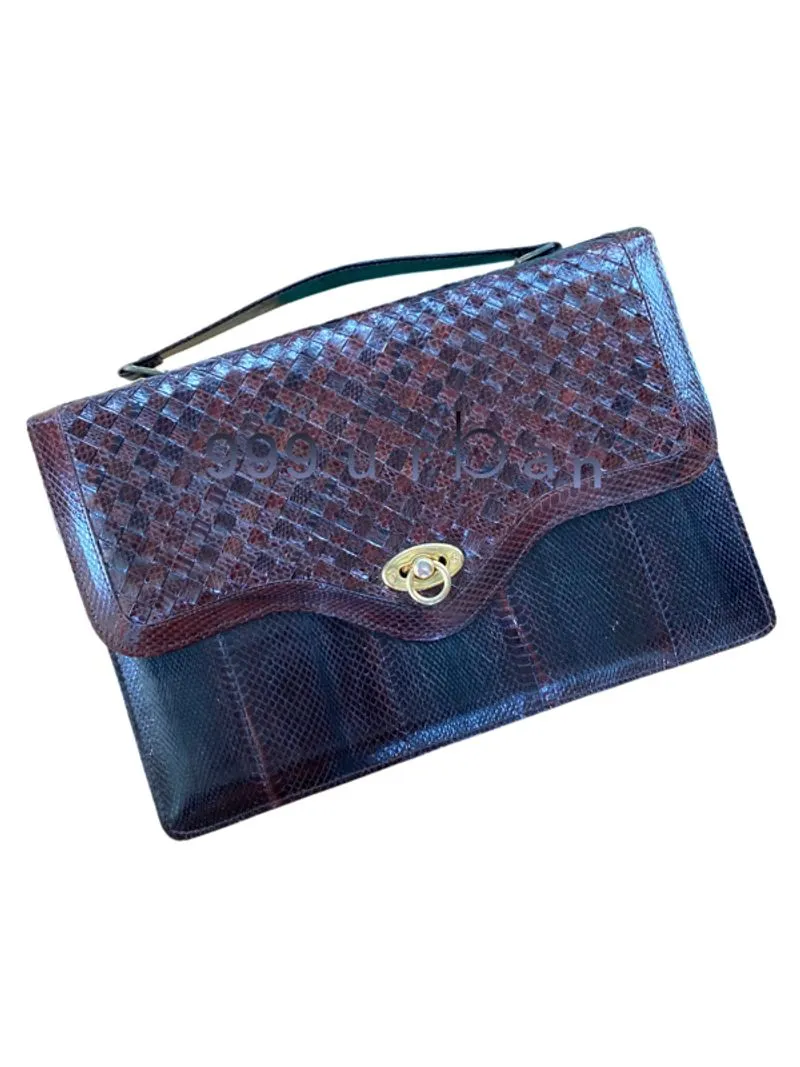 • Vintage Genuine Snake Skin Leather Bag • photo 1