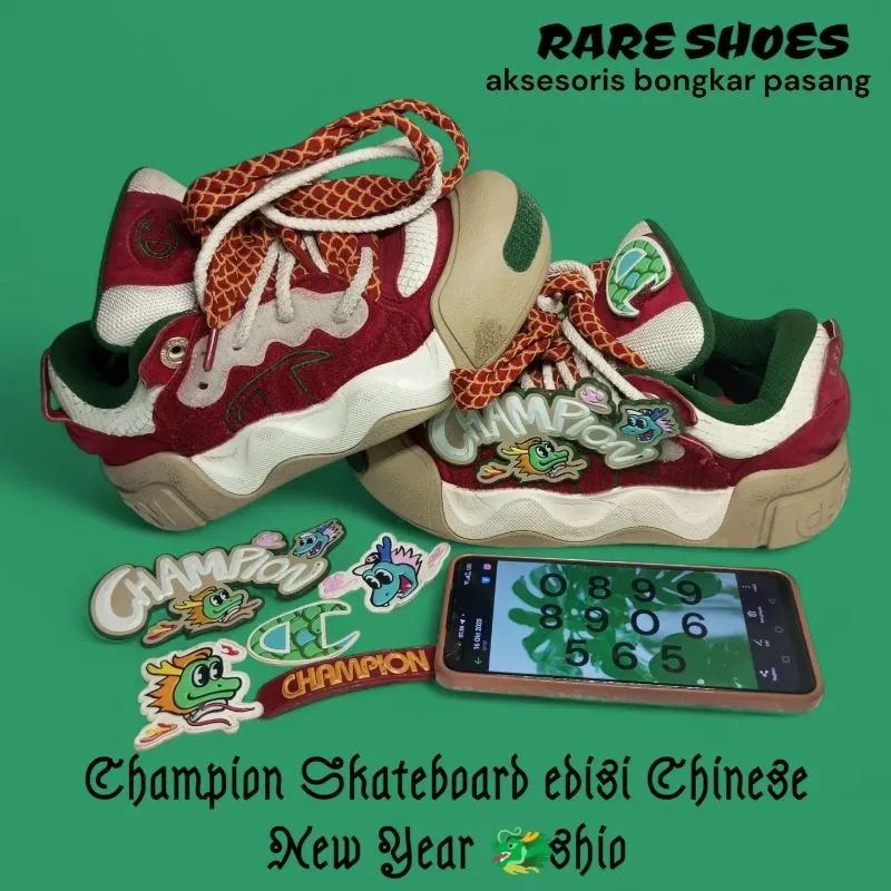 sepatu champion skateboad chinese new year shio dragon 2023 photo 1