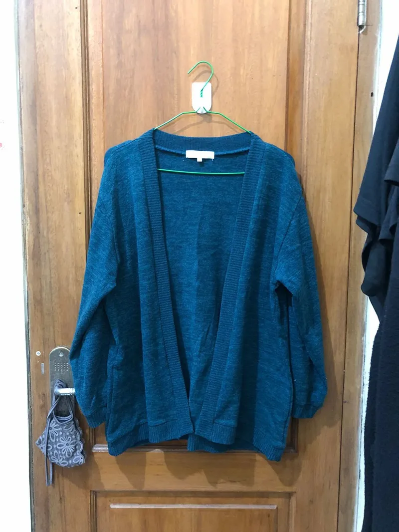 Casual Cardigan Wanita green photo 1