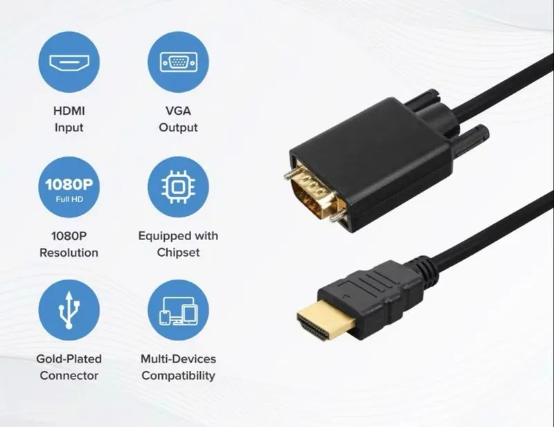 NYK Kabel HDMI to VGA Versi Original photo 1