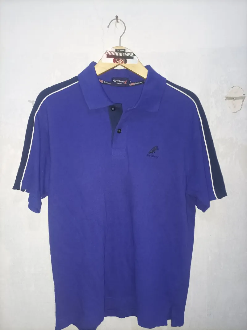 Casual Polo shirt Pria purple photo 1