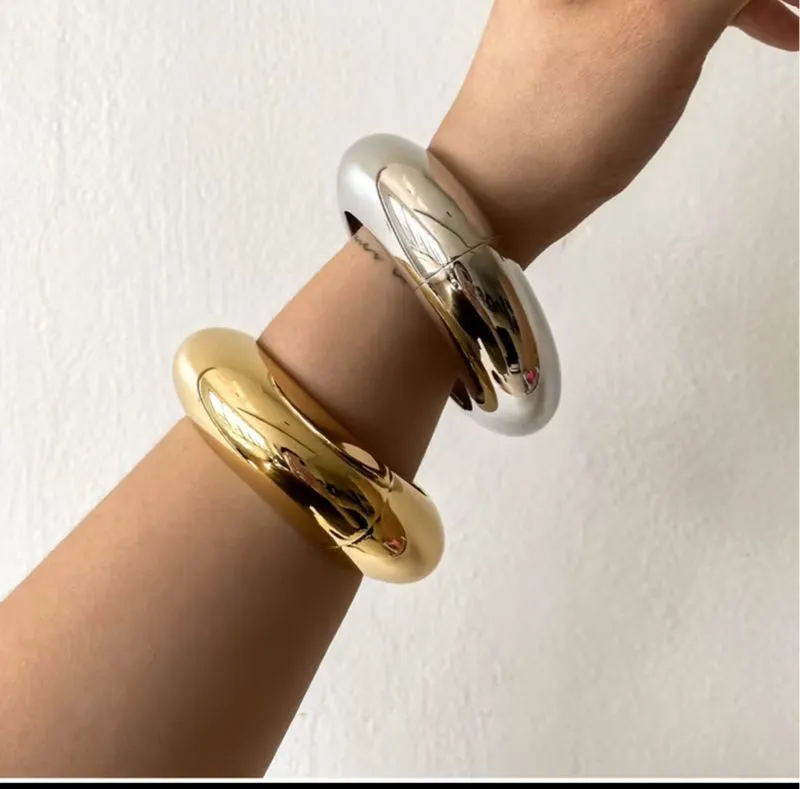 Chunky Bangle Lapis Emas Gold Plated photo 1