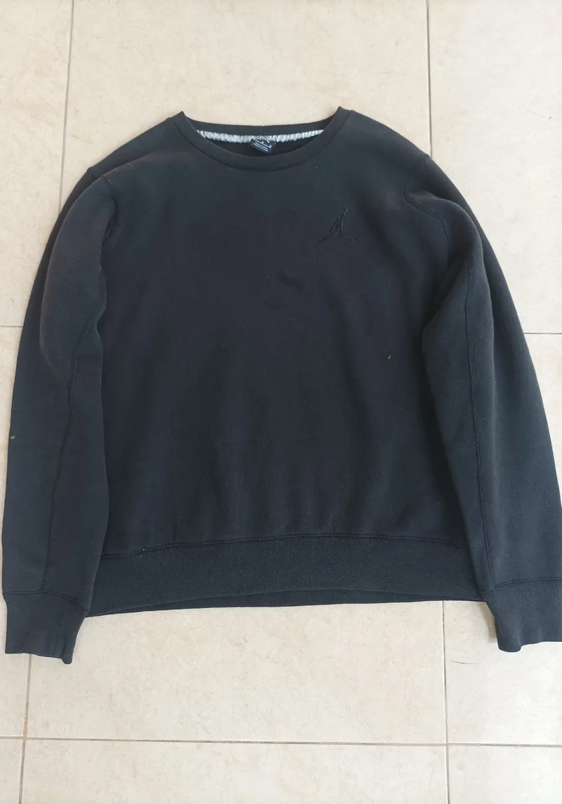 Nike Air Jordan Streetwear Casual Sweater Pria black photo 1