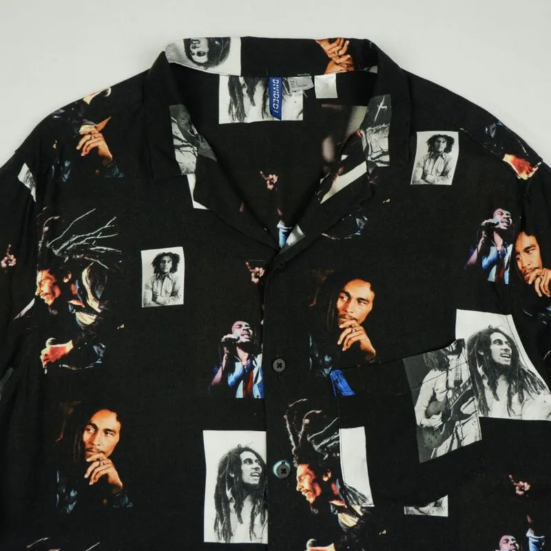 H&M X Bob Marley Open Collar Shirt Preloved