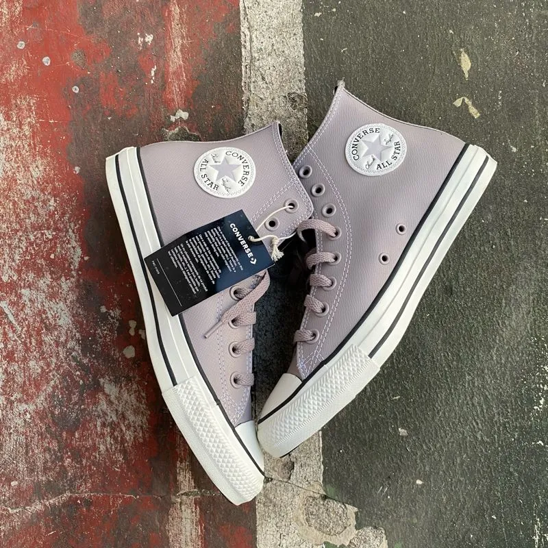 Converse chuck taylor all star high gray leather Preloved