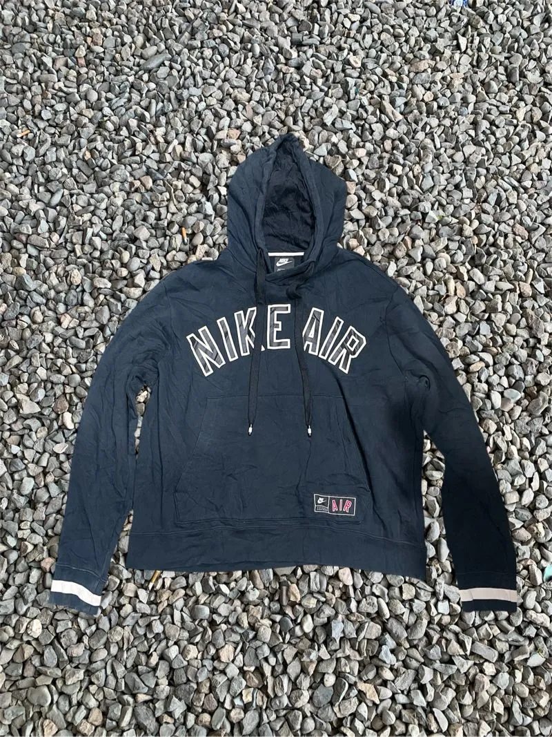 hoodie Nike Air MENS Sportswear Casual Print Fleece Black