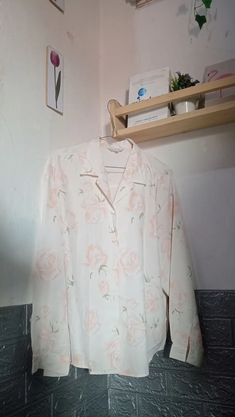 Vintage Lolita Shirt Wanita orange cream photo 1