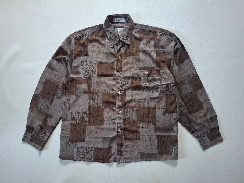 KEMEJA VINTAGE FULL PRINT MOTIF RUGGERY ORIGINAL 100% photo 1