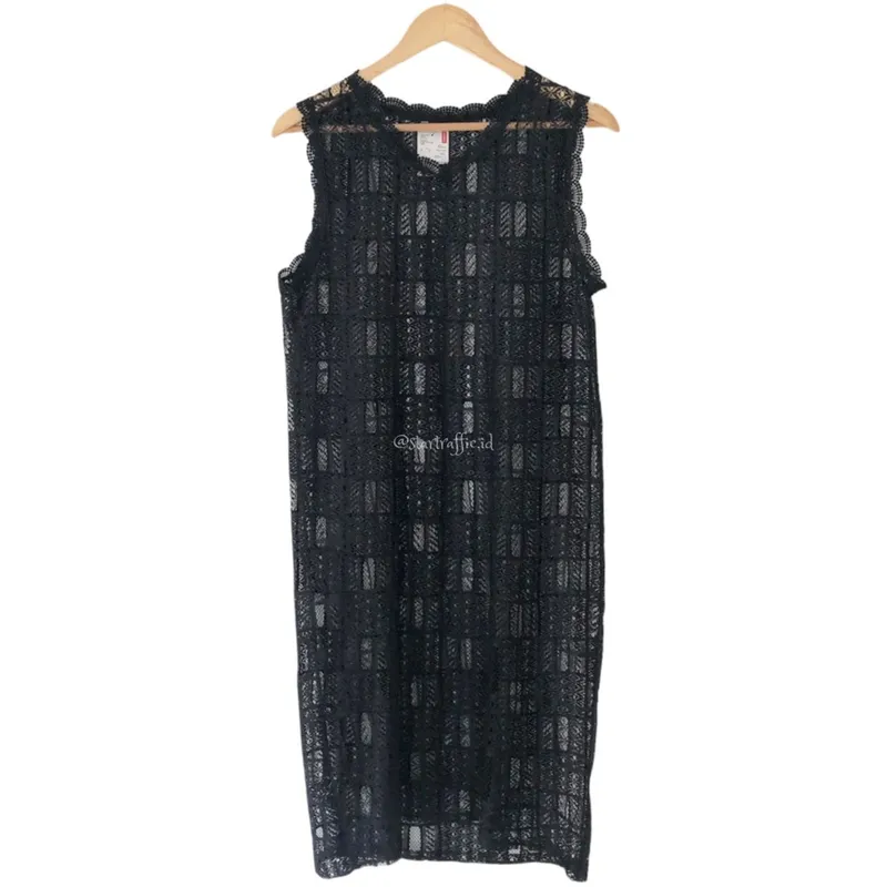 Minimalist Casual Midi dress Wanita black photo 1