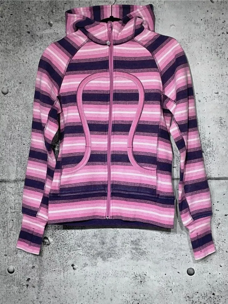 Lululemon Streetwear Sportswear Hoody Wanita pink black photo 1