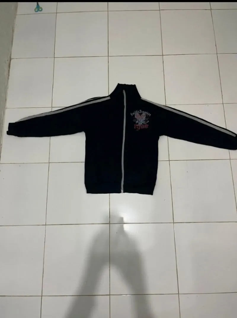 Smith’s American Track Jacket Hitam “Brooklyn 1948” photo 1