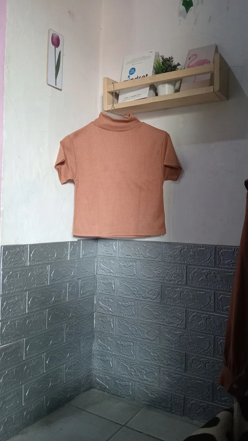 Streetwear Casual Crop top Wanita orange photo 1