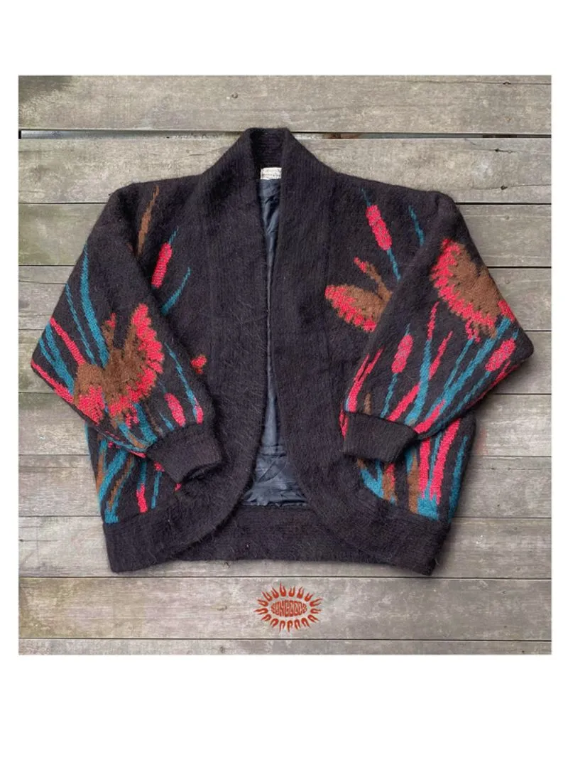 Classic Cardigan Patterned Mohair Wool Knitted  Outwear by m photo 1