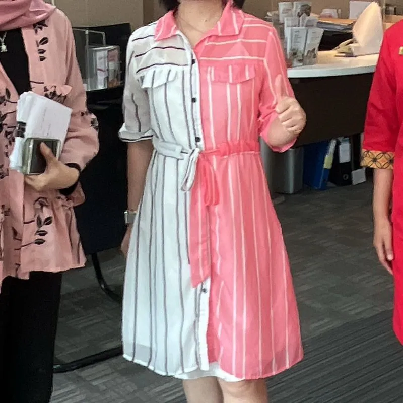 Dress putih pink  photo 1