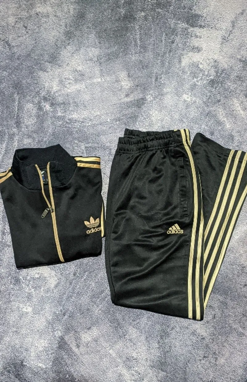 (TAKE ALL 2 ITEM) Tracktop fb Black golds and Trackpants photo 1