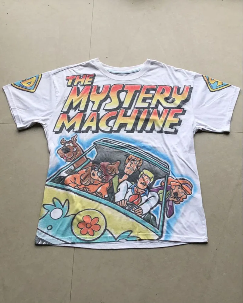The Mystery Machine Scooby Doo Oversized White Tee photo 1