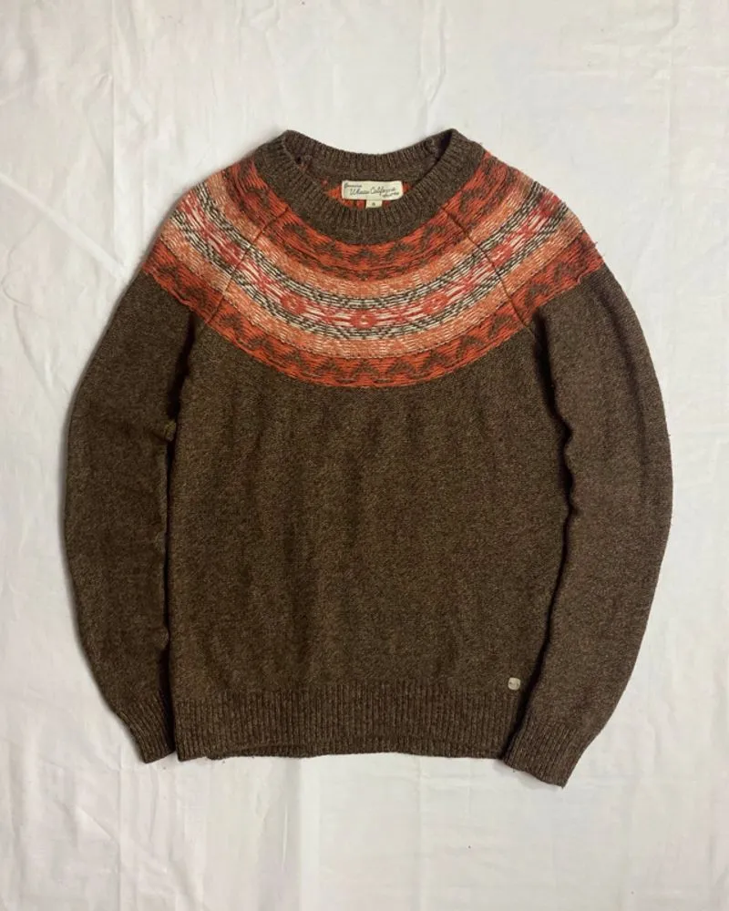 WHO AU California Knit Sweater Brown Christmas Vintage Look  photo 1