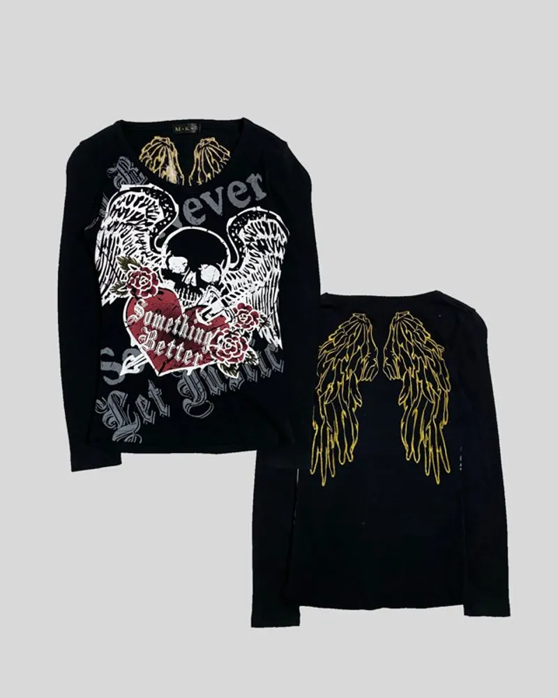 Vkei Japanese brand Mkr Pleated Skull ifsixwasnine photo 1