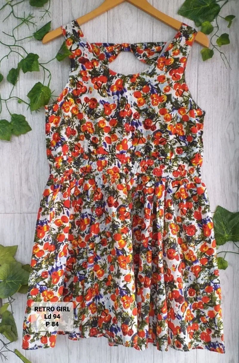 Mididress flower sleveeless dress kutung photo 1