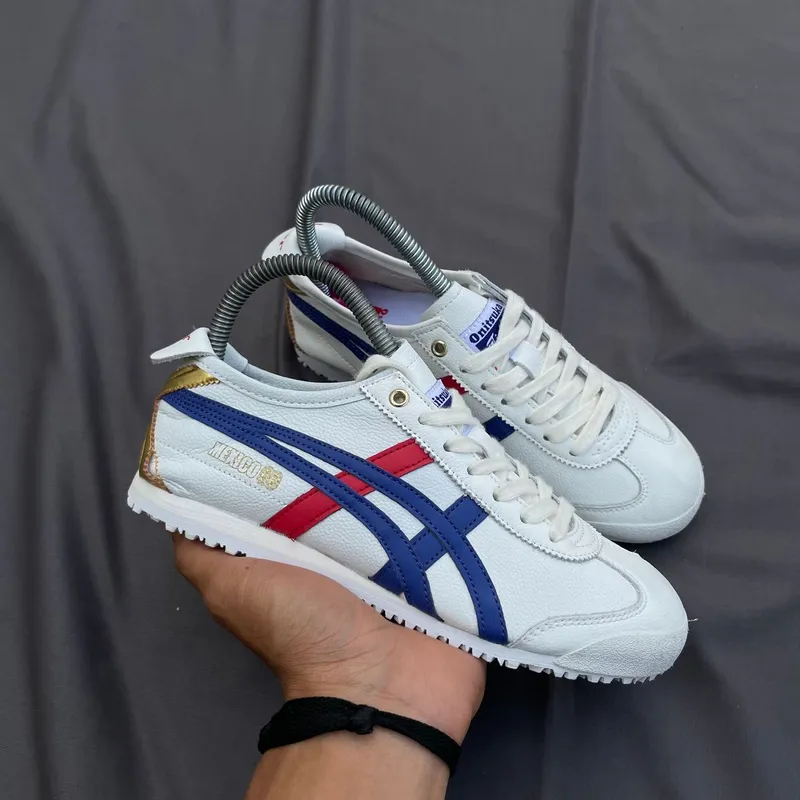 Onitsuka Tiger Gorpcore Casual Sneakers Wanita white red blue photo 1