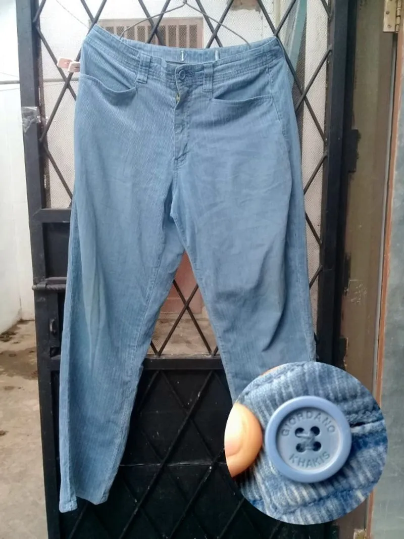 [ Prelove ] Celana Corduroy Biru Langit - Giordano Khakis photo 1