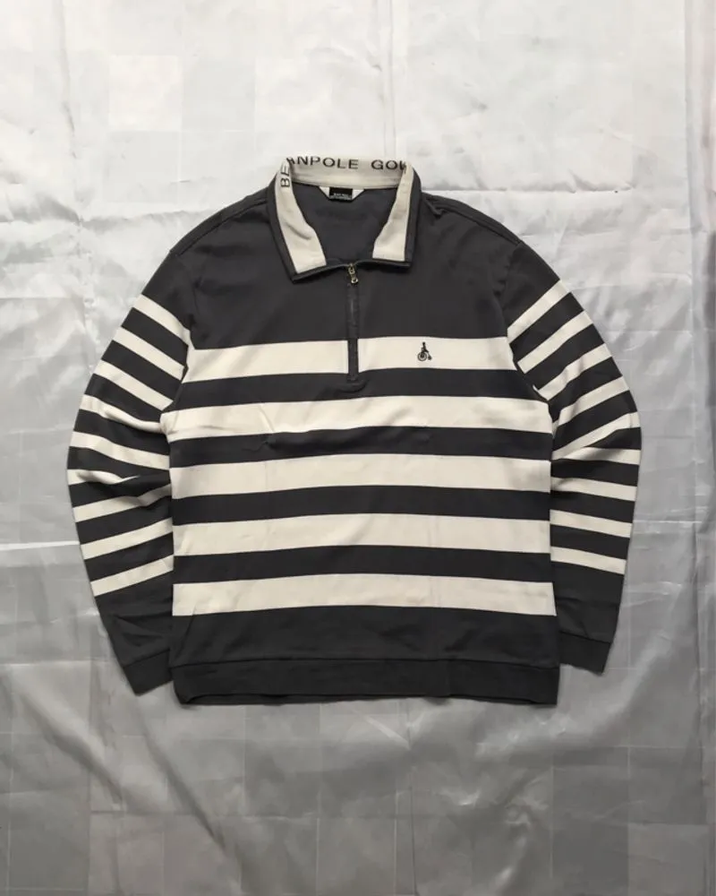 Vintage Bean Pole Polo Shirt Longsleeve Salur/Striped  photo 1