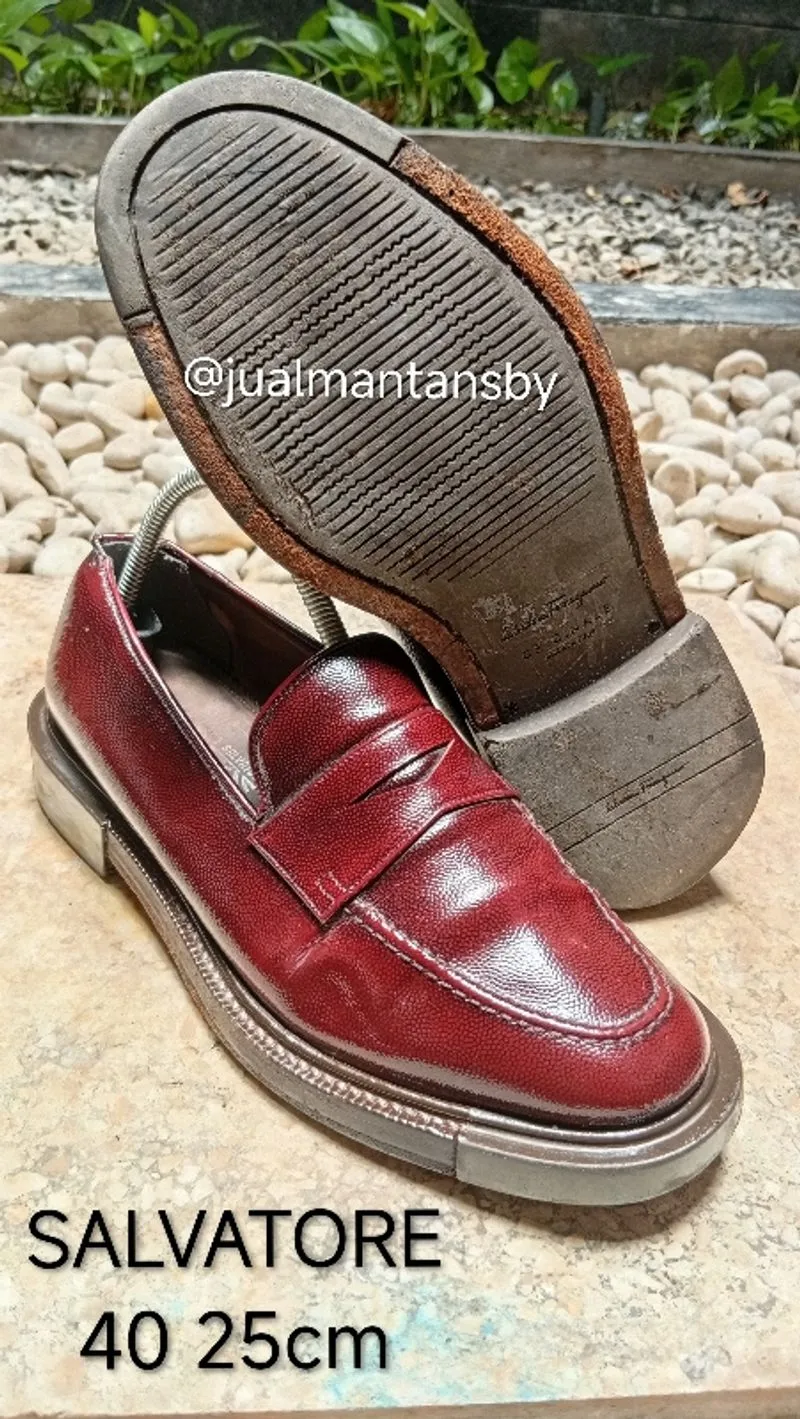 Salvatore Ferragamo Slip On Loafers Red Cherry Made in Italy photo 1
